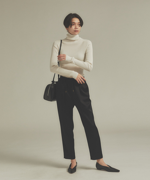 「qualite」 タートルネックニット フリー オレンジ レディース_画像3