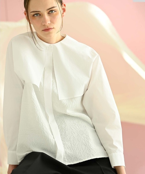 「RAW FUDGE」 長袖ブラウス M オフホワイト レディース_画像5