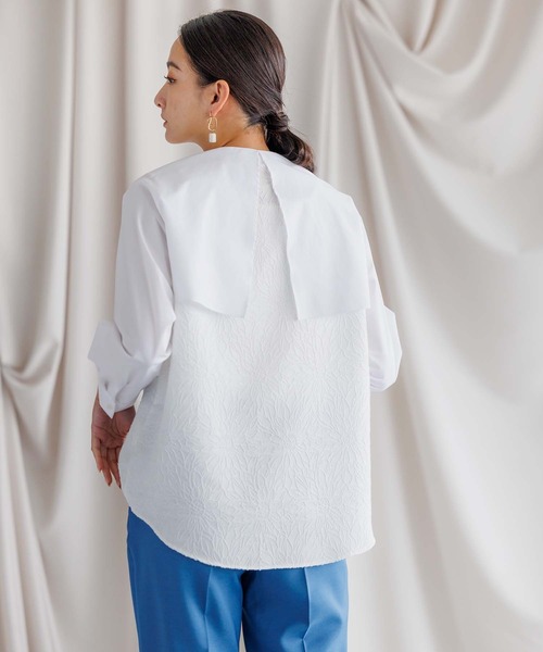 「RAW FUDGE」 長袖ブラウス M オフホワイト レディース_画像8