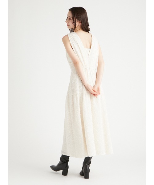 「CELFORD」 ノースリーブワンピース 36 アイボリー レディースの画像