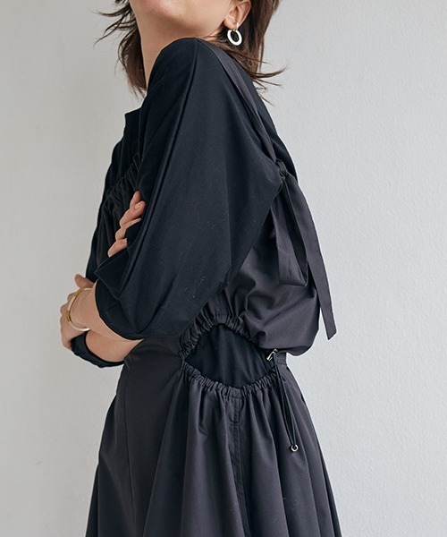 「styling/」 半袖ワンピース 1 カーキ レディース_画像9