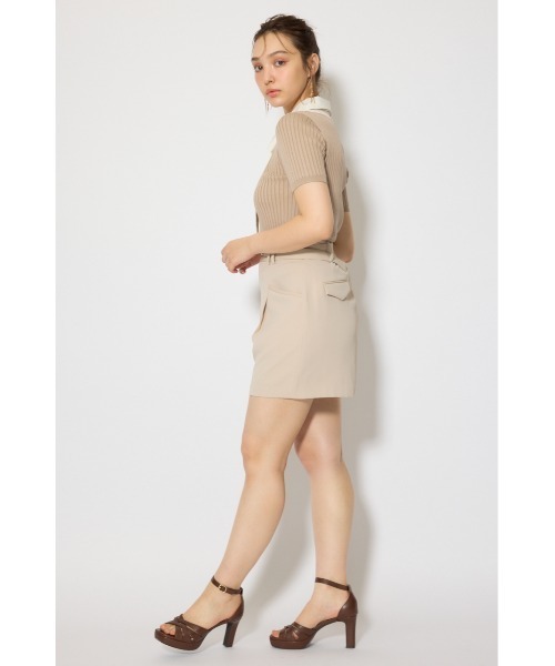ニット セーター シャツドッキングハーフスリーブニットトップス 春服 夏服 レディースの画像