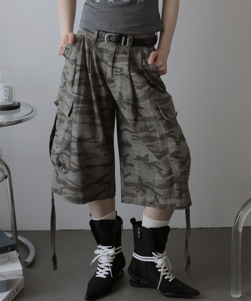 ULYSSES ハーフパンツ カーゴパンツ 短パン カモフラ柄ハーフパンツ