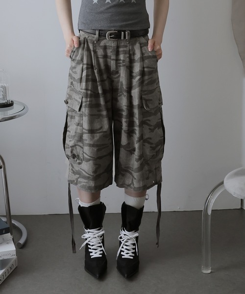 ULYSSES ハーフパンツ カーゴパンツ 短パン カモフラ柄ハーフパンツ