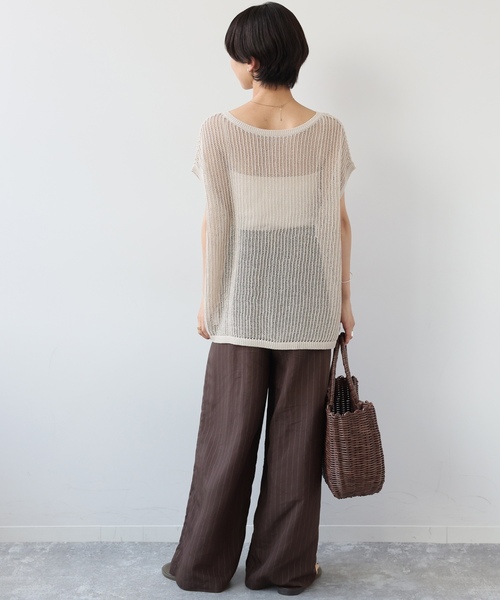 「JOURNAL STANDARD relume」 イージーパンツ 36 ネイビー レディース_画像5