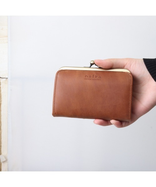 nafka がま口 nafka（ナフカ） 財布 ナチュラルモストロレザーがま口財布 レディース