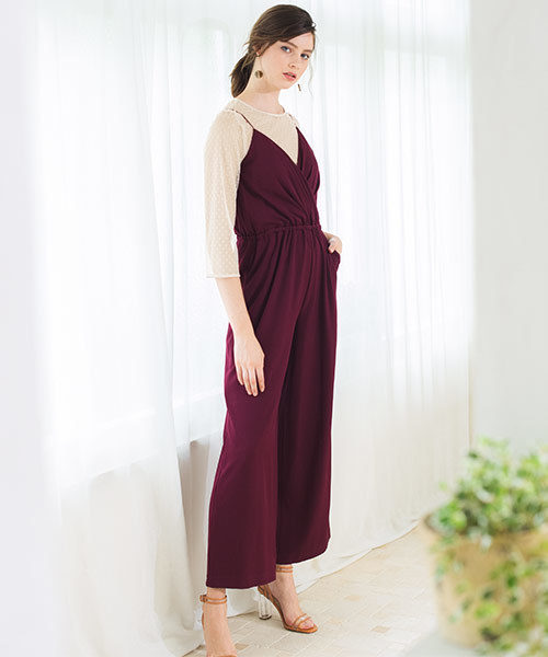 GIRL DRESS FOR NOW ブラウス シャツ ドットチュール七分袖シアー 