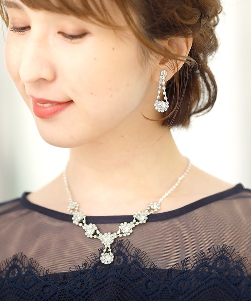 悠*華様 ネックレス、アクセサリーセット 大量 PourVous（プールヴー） ネックレス ラインストーン＆ビジュー