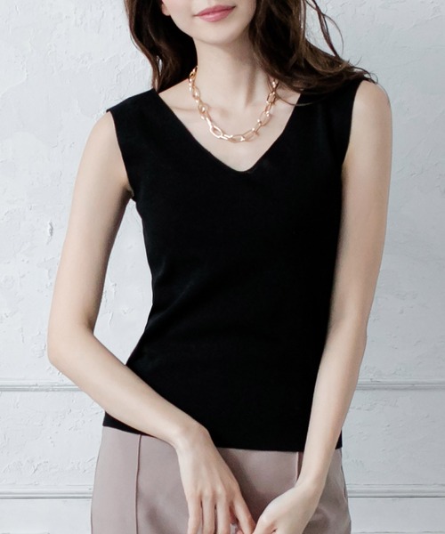 タンクトップ Vネックノースリーブベーシックニットトップス Zozotown Paypayモール店 通販 Paypayモール