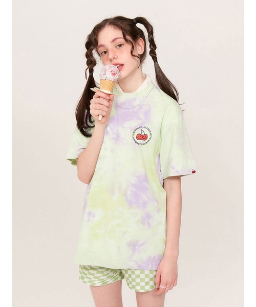 tシャツ KIRSH DOODLE CHERRY TIE-DYE CIRCLE LOGO T-SHIRT HS レディース