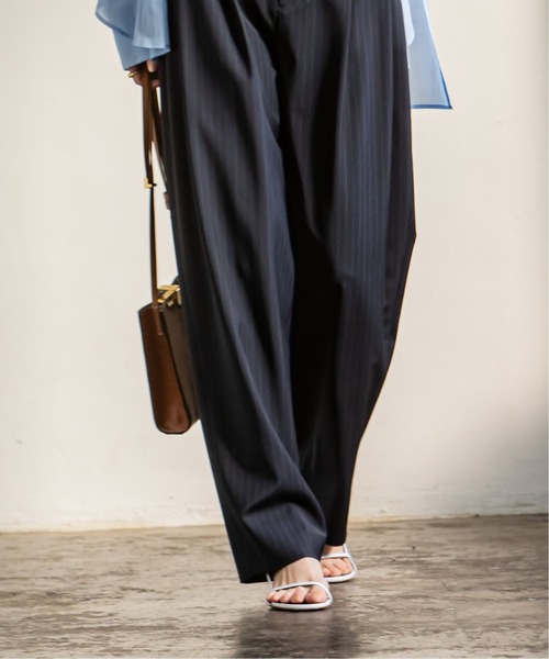 noble カーブシルエットパンツ NOBLE パンツ ハイウエストカーブシルエットパンツ : ZOZOTOWN
