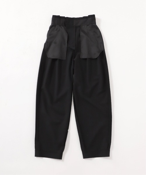 noble カーブシルエットパンツ NOBLE パンツ ハイウエストカーブシルエットパンツ : ZOZOTOWN