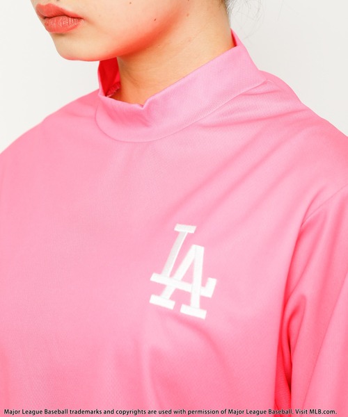 tシャツ 「MLB/Los Angeles Dodgers」モックネック長袖Tシャツ レディース メンズ BACK TO THE FIELD tシャツ 「MLB/Los Angeles Dodgers」モック