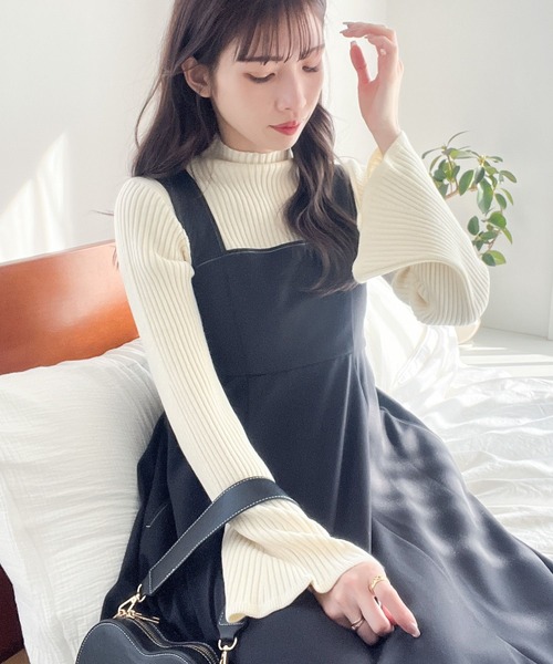 Heather（ヘザー） ワンピース ジャンパースカート ステッチボリューム