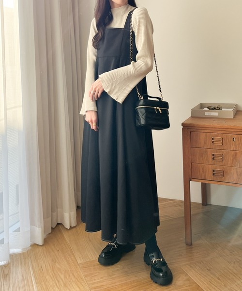 Heather（ヘザー） ワンピース ジャンパースカート ステッチボリューム