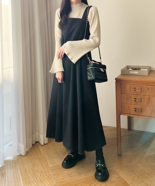 Heather（ヘザー） ワンピース ジャンパースカート ステッチボリューム