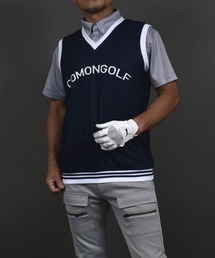 COMONGOLF ゴルフ ドライ ストレッチ Vネック ウェアベスト