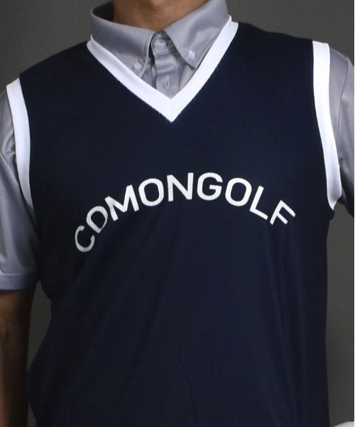 COMONGOLF ゴルフ ドライ ストレッチ Vネック ウェアベスト
