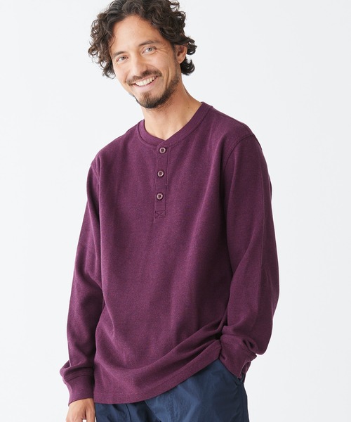 tシャツ アンシュリンカブル・ミニワッフル・ティ、長袖　クルーネック　ストライプ 米国フィット・プチ レディース L.L.Bean tシャツ アンシュリンカブル・ミニ・ワッフル