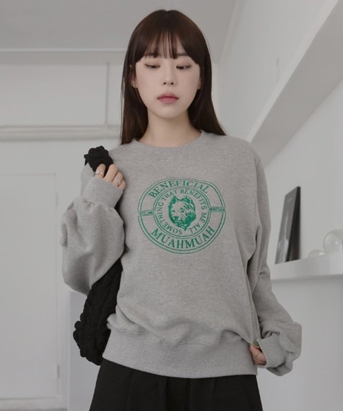 トレーナー スウェット A'GEM/9 × .kom「muah muah/ムーアムーア