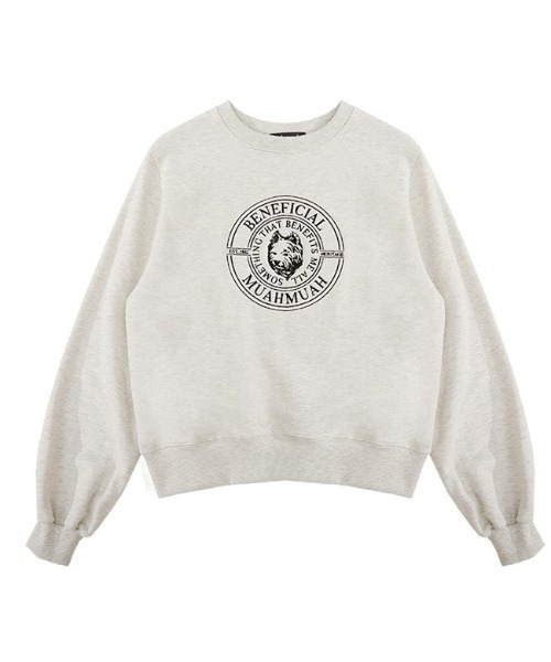 トレーナー スウェット A'GEM/9 × .kom 「muah muah/ムーアムーア」 STITCH LOGO COLLAR MTM/ステッチロゴ トレーナー スウェット A'GEM/9 × .kom「muah muah/ムーアムーア