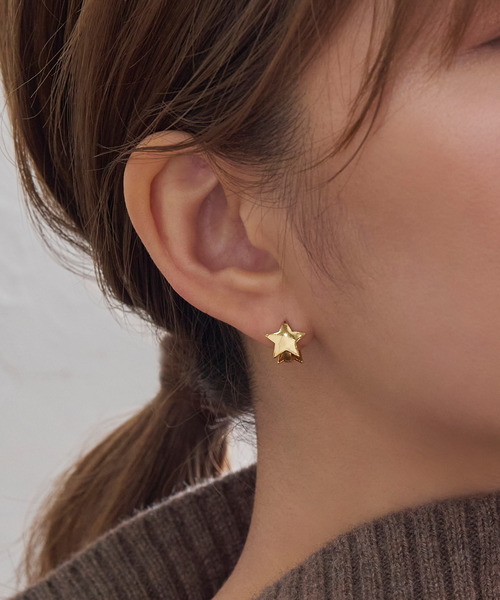 エッセンス シルバー(W) モイサナイト クロス ワンタッチ ピアス 1.0ct モアサナイト 4本爪 ソリティア ピアス シルバー925
