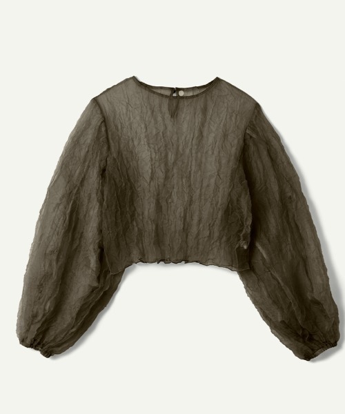 leinwande（ラインヴァンド） tシャツ Recycle Organdy Pleats Top