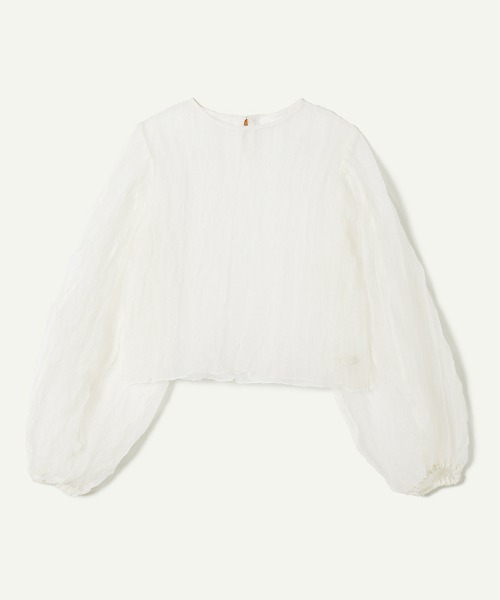 leinwande tシャツ Recycle Organdy Pleats Top レディース