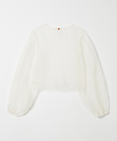 leinwande（ラインヴァンド） tシャツ Recycle Organdy Pleats Top