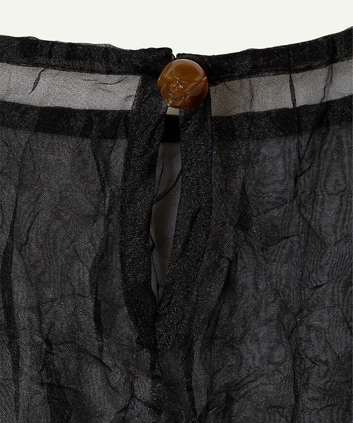 leinwande（ラインヴァンド） tシャツ Recycle Organdy Pleats Top