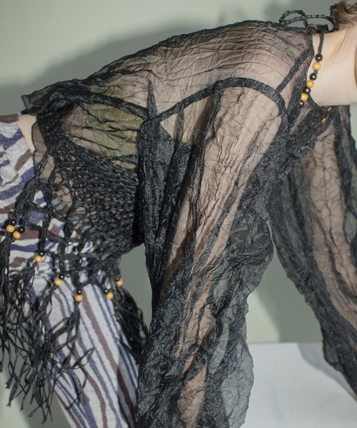 leinwande（ラインヴァンド） tシャツ Recycle Organdy Pleats Top