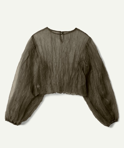 leinwande tシャツ Recycle Organdy Pleats Top レディース
