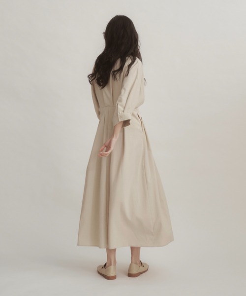 moi tytto ウエストタックデザインシャツワンピース moi tytto ワンピース ウエストタックデザインシャツワンピース