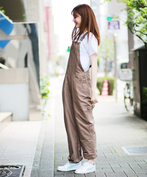 希少 【てっちん】ダック オーバーオール ベージュ サロペット  90s WESTSEA オーバーオール サロペット だぼだぼ ワイドシルエット