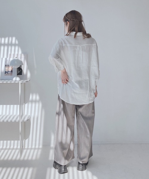 お値下げ❣️七分袖ブラウス ❤︎前後着用OK 楽天市場】シャツ ブラウス 七分袖 前後アシメ トップス 春 夏