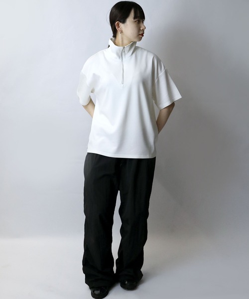 Starting Over tシャツ double knit half zip T-shirt/接触冷感
