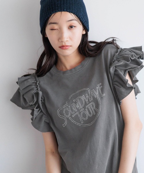 LOWRYS FARM ワンピース 2WAYフリルロゴOPSS 140134