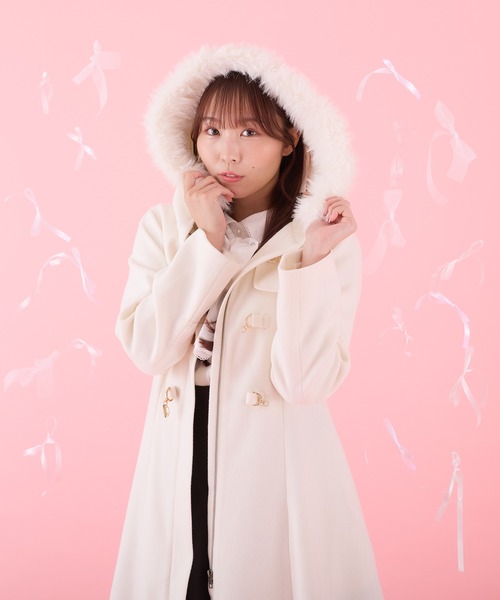 フード付きフェイクファーダッフルコート　anyonemore フード付きフェイクファーダッフルコート anyonemore - メルカリ