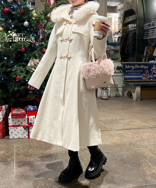 apres jour ダッフルコート コート フェイクファーダッフル