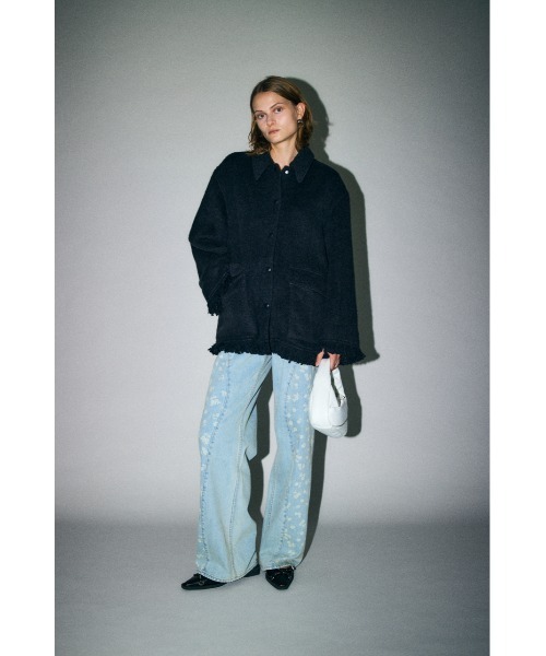 MOUSSY コート アウター 「ブラックWEB限定カラー」MIX シャツ