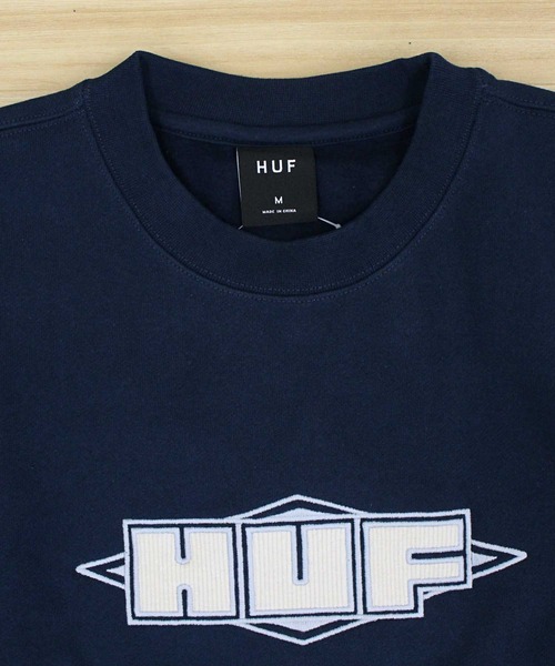 HUF ハフ コーデュロイアップリケ クオリティ スウェット HUF トレーナー スウェット コーデュロイアップリケ クオリティ