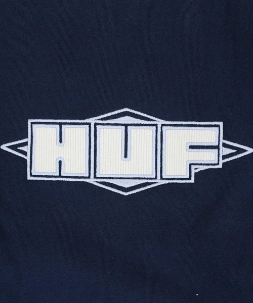 HUF ハフ コーデュロイアップリケ クオリティ スウェット HUF トレーナー スウェット コーデュロイアップリケ クオリティ
