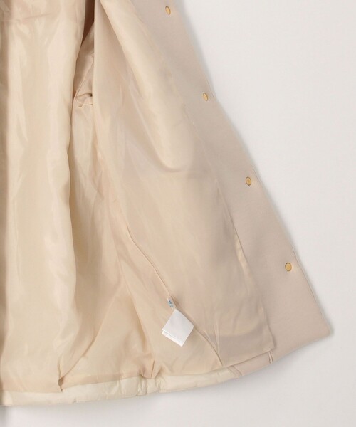MICO COULIER ノーカラーコート コート ダンボールニット高密度タフタ