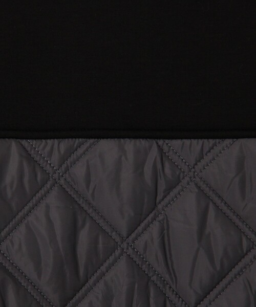 MICO COULIER ノーカラーコート コート ダンボールニット高密度タフタ