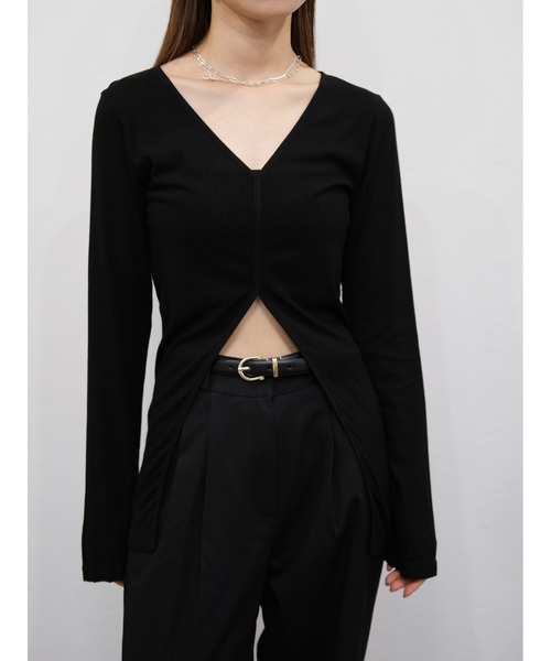Reurie' tシャツ フロントスリットトップス／front slit top