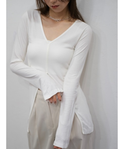 FRONT HOOK BIG COLLAR TOPS フロント フック ビッグ カラー