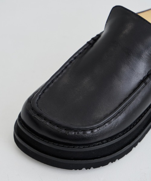 CUCRE LEATHER MULES （Black） -ALM. official web store