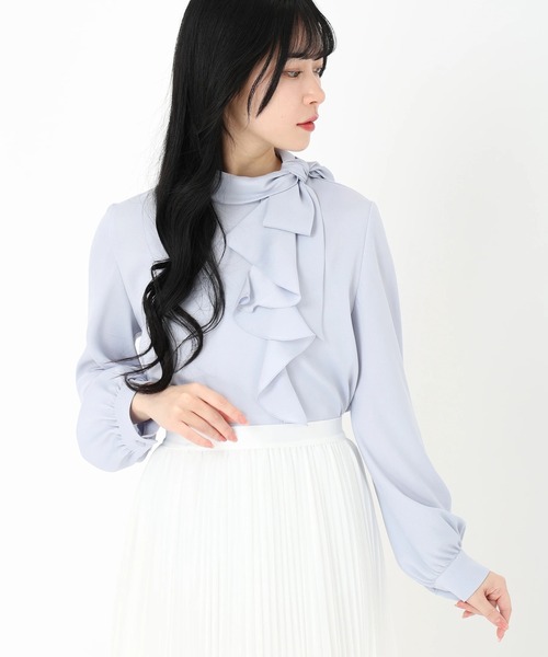 ストロベリーフィールズ 袖リボン ブラウス♡おリボンいっぱいとってもキュート♡ STRAWBERRY-FIELDS（ストロベリーフィールズ） ブラウス シャツ