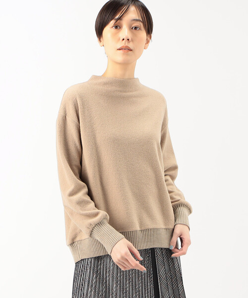 tシャツ ウールブークレー ボトルネックプルオーバー レディース