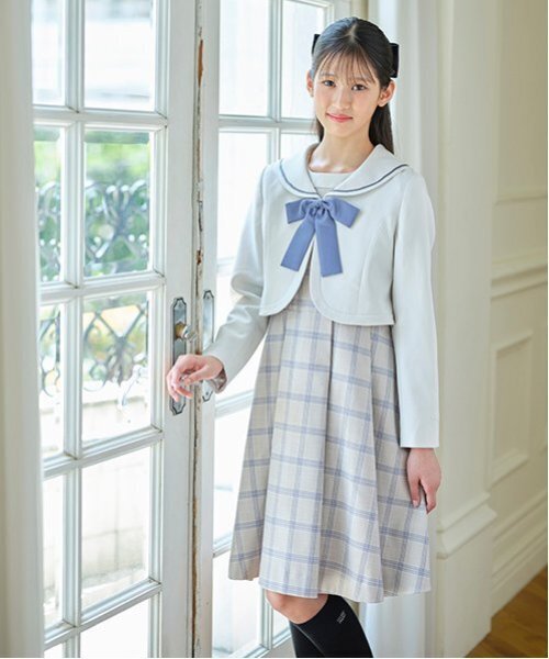 メゾピアノ　べべ　フォーマル　ジャケット　ワンピース　セットアップ　120 卒服 mezzo piano Junior（メゾピアノ ジュニア） フォーマル 発表会 卒園式